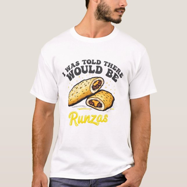 Camiseta Disseram-me que haveria uma Comida engraçada (Frente)