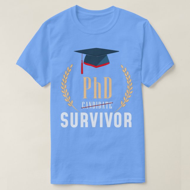 Camiseta Dissertação de Título de PhD Conclusão do Estudant (Frente do Design)