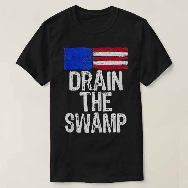 Camiseta Dissipe O Tanque Do Pântano Para Cima (Frente do Design)