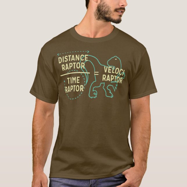 Camiseta Distance Raptor Over Time Raptor  Velociraptor (Frente)