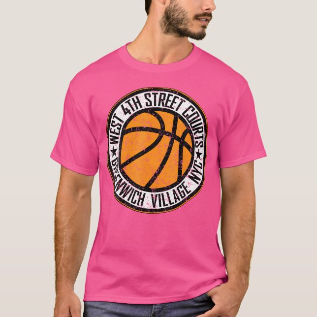 Camiseta Distância do Círculo de Basquete da Aldeia Ocident (Frente)