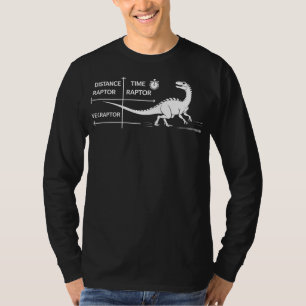 Camiseta Distância raptor dividida pelo tempo raptor iguala
