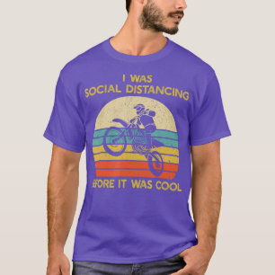 Camiseta Distância Social De Bicicleta De Sujeira Antes De