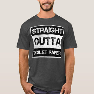 Camiseta Distância social de pânico entre papel higiênico e