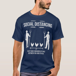 Camiseta Distância Social Três Frangos Do Agricultor Espaci