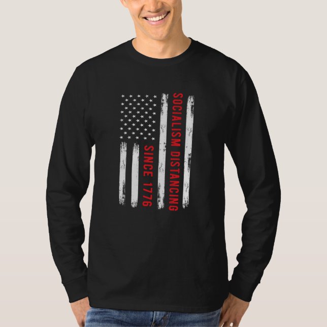 Camiseta Distância Socialista desde 1776 (Frente)