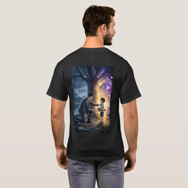 Camiseta Distant Echoes Inner Child Retro Sci-Fi Magic (Parte Traseira Completa)