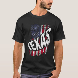 Camiseta Distante American Flag Texas