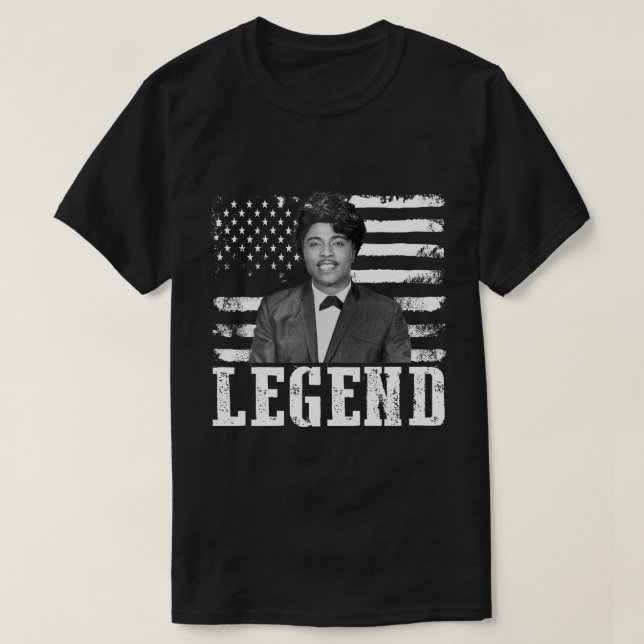 Camiseta Distante bandeira Americana Little Richard Singer (Frente do Design)