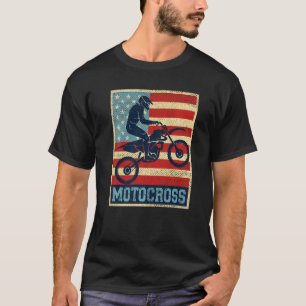 Camiseta Distante bandeira Americana Motorcycle Biker Motoc