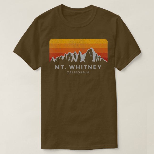 Camiseta Distante Monte Whitney California Sunrise (Frente do Design)