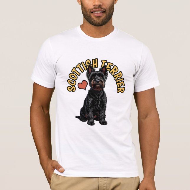 Camiseta Distinguished Scottish Terrier Portrait T-Shirt (Frente)