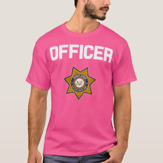 Camiseta Distintivo de Aplicação da Lei do Oficial de Segur