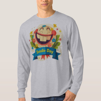 Camiseta Distintivo de Celebração do Dia do Grande Sorriso