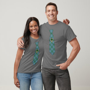 Camiseta Distintivo de clã escocês Irvine e gravata xadrez