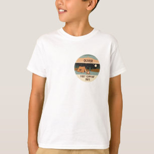 Camiseta Distintivo de Primeira Acampamento Camper