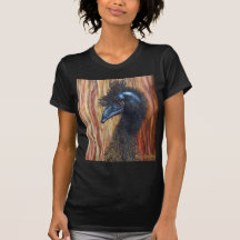 Distinto t-shirt do preto do Emu