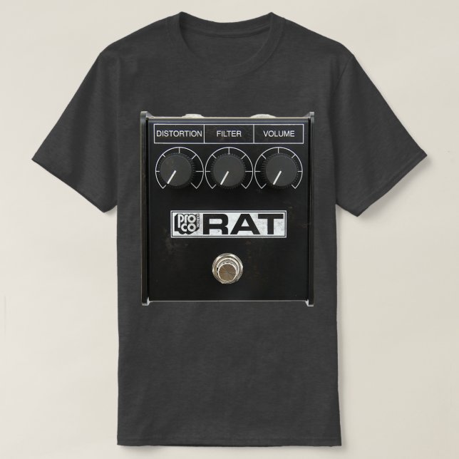 Camiseta Distorção do Pedal do Violão ProCo RAT (Frente do Design)
