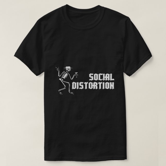 Camiseta DISTORÇÃO SOCIAL Camisa-T essencial (Frente do Design)