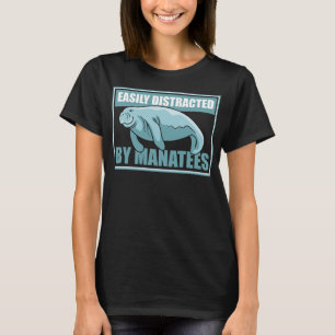 Camiseta Distração de Manatees Cute Manatee Funny Sea Anim