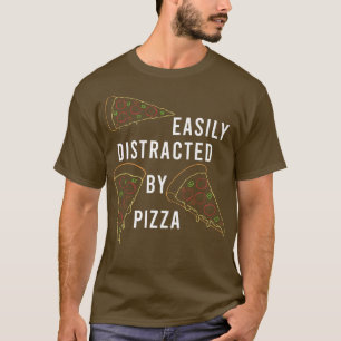 Camiseta Distração pelo Fazer de pizza Comida italiana de p