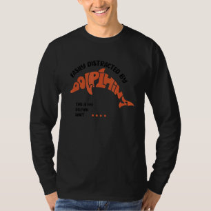 Camiseta Distração por Ani do Mar de Golfinhos Irônico Cute