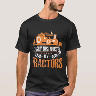 Camiseta Distraído da Fazenda de Trator