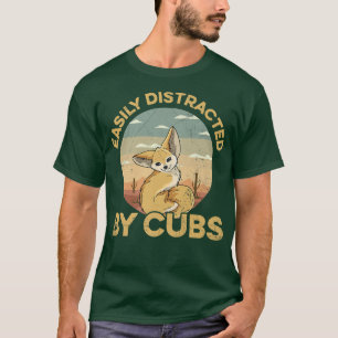 Camiseta Distraido Facilmente Pela Citação Fennec Foes Para