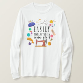 Camiseta Distraído Facilmente Pela Colagem De Camisas, Mant