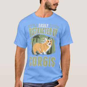 Camiseta Distraído Facilmente Pelo Corgis-930