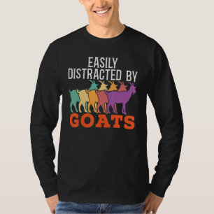 Camiseta Distraido Facilmente Pelo Fator De Caprinos De Cap