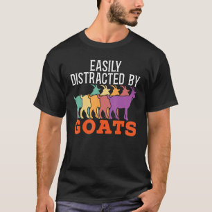 Camiseta Distraido Facilmente Pelo Fator De Caprinos De Cap