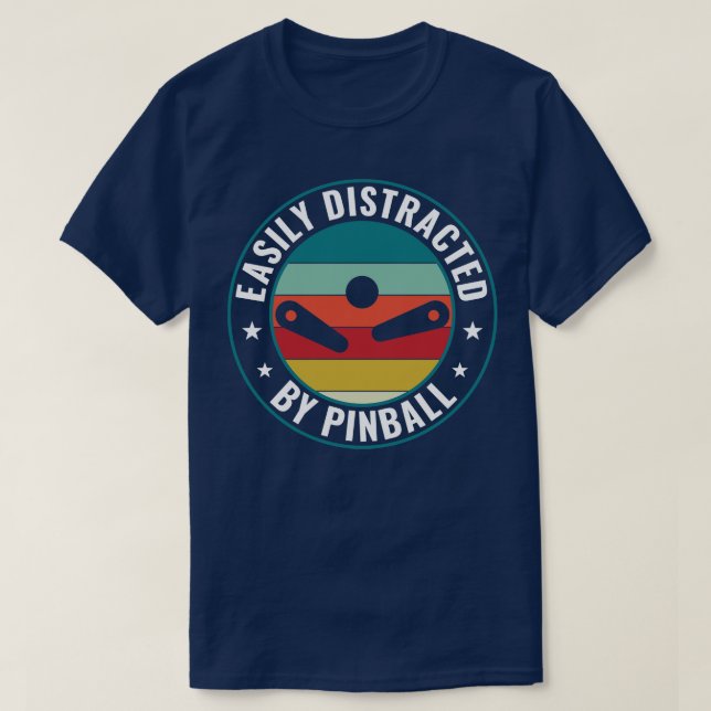 Camiseta Distraído Facilmente Pelo Jogo Arcade Do Jogador D (Frente do Design)