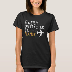 Camiseta Distraído Facilmente Por Aviões Toddler Men A