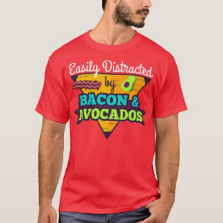 Camiseta Distraído facilmente por Avocados e pela dieta de