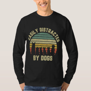 Camiseta Distraído Facilmente Por Cães Engraçados Cachorro