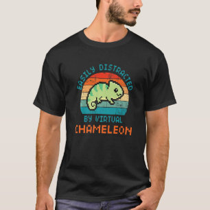 Camiseta Distraído facilmente por camaleões virtuais para G