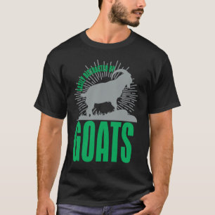 Camiseta Distraído Facilmente Por Caprinos Animais Para Hom