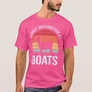 Camiseta Distraído Facilmente Por Caprinos Engraçados
