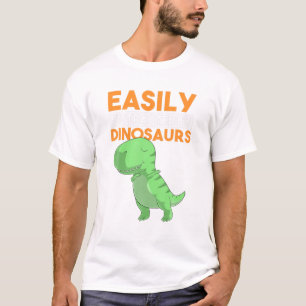 Camiseta Distraído Facilmente Por Dinossauros Rex Tyrannos