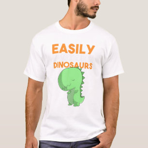 Camiseta Distraído Facilmente Por Dinossauros Rex Tyrannosa