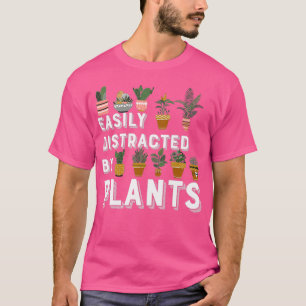 Camiseta Distraído Facilmente Por Jardineiros De Plantas