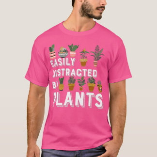 Camiseta Distraído Facilmente Por Jardineiros De Plantas