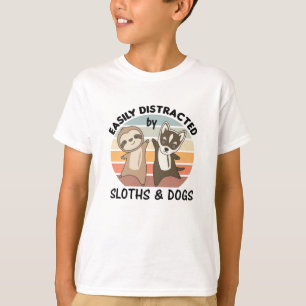 Camiseta Distraído Facilmente Por Laminhas E Cães Cachorro