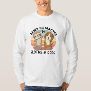 Camiseta Distraído Facilmente Por Laminhas E Cães Cachorro