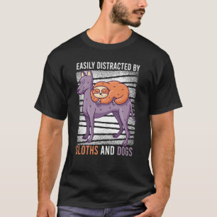Camiseta Distraído Facilmente Por Lúteros E Cães Lama Cão 5