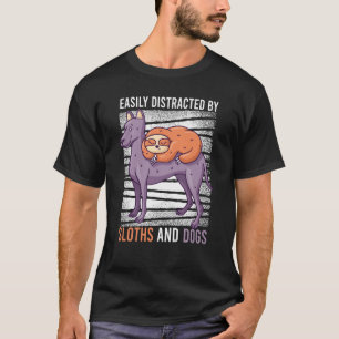 Camiseta Distraído Facilmente Por Lúteros E Cães Lama Cão 5