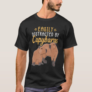 Camiseta Distraído Facilmente Por Roupa De Adultos Capybara