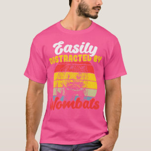 Camiseta Distraído Facilmente Por Wombats Wombat