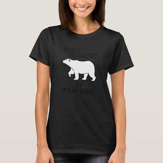 Camiseta Distraído pela Expedição Polar Bears Ártico Wildli (Frente)